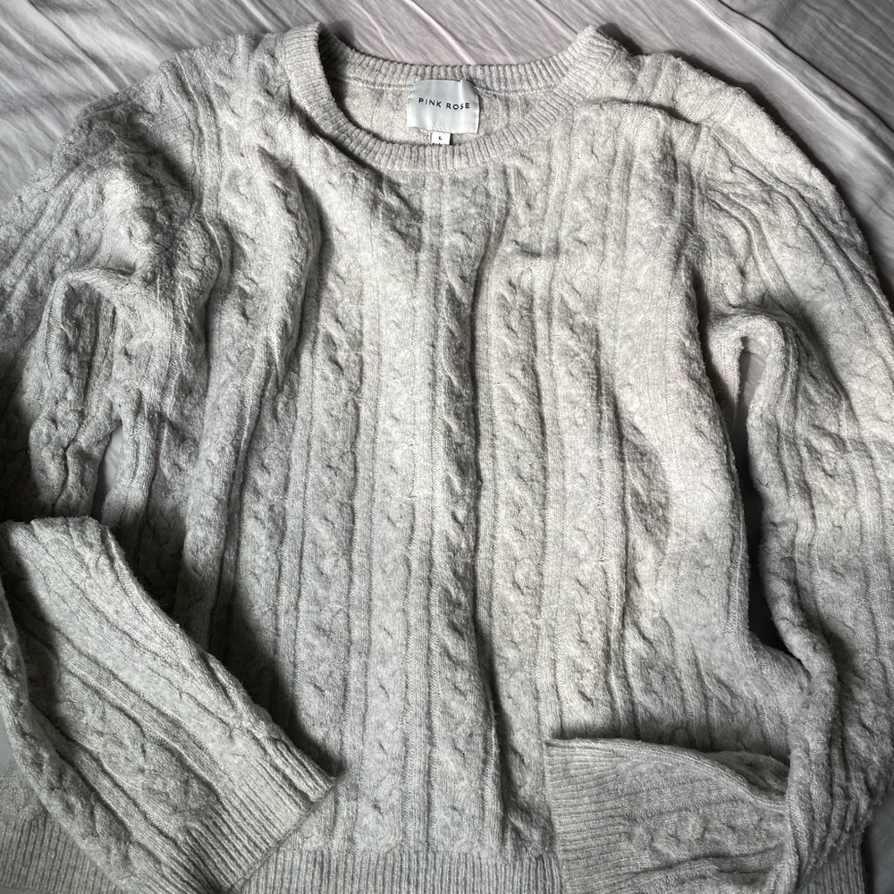 gray sweater